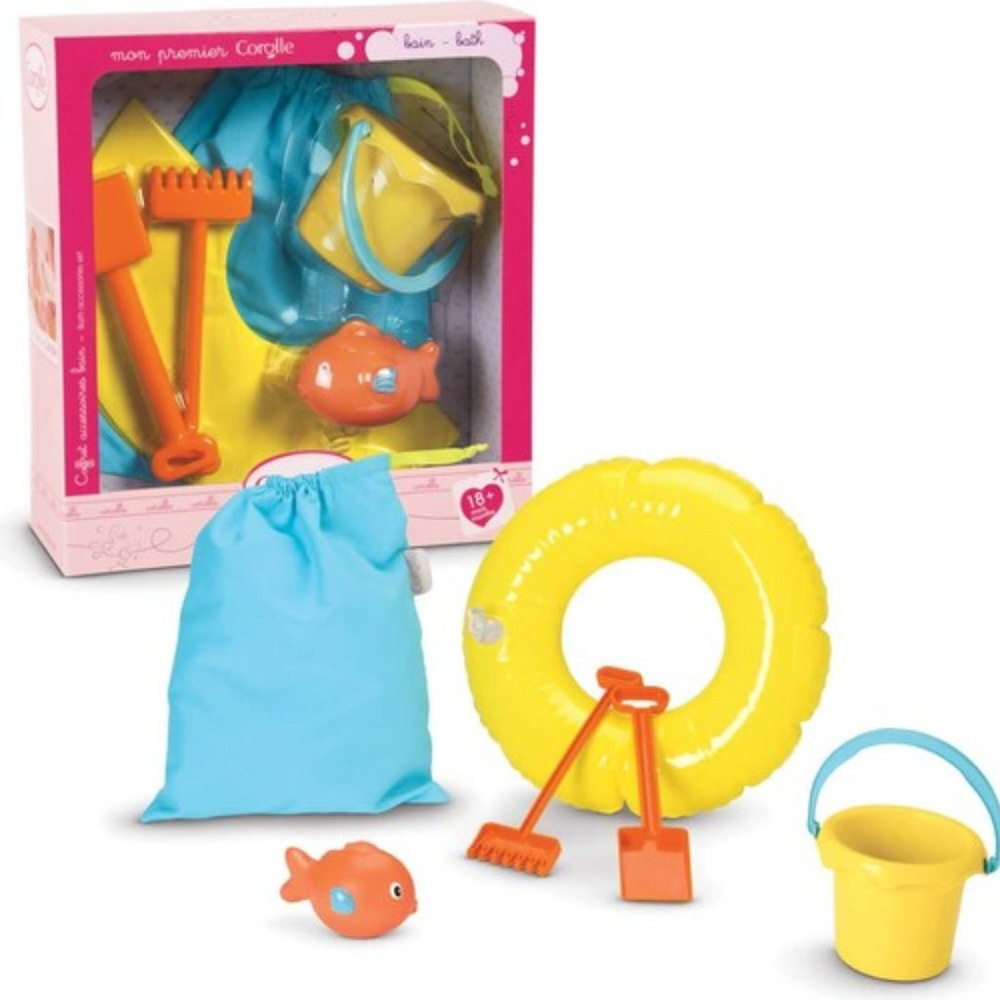 Corolle Baby Bath Six Water-play Essentials Set For 12" Doll  New in Box